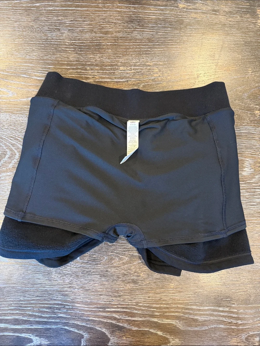 ALO Yoga Accolade Skirt Skort Black Pockets French Terry Size S NWOT